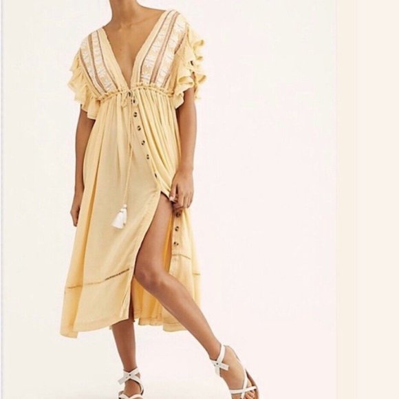 Free People Dresses & Skirts - Free People ~Will Wait For You Bali Collection Midi Dress